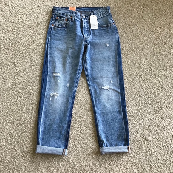 ✨LAST 1 sz24 ! NWT Levi’s 501 Cropped Jeans - Picture 6 of 7